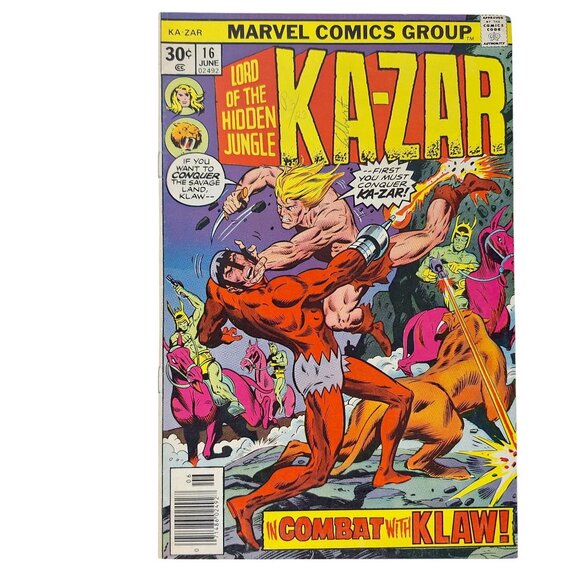 Marvel Ka-Zar #16 Comic Book 1976 Bagged - Picture 1 of 2